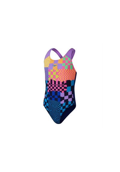 Speedo Digital Placement Splashback Kız Çocuk Yüzücü Mayosu Çok Renkli