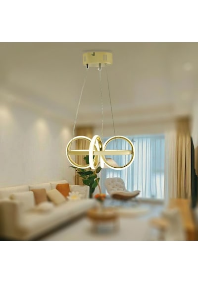 Tt003-sr Tt Ayd. Sarı Işık Sarmal Gold Sarı Kaplama Led Avize Gold