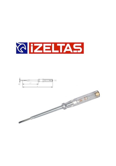 İzeltaş 10 Adet 190 MM Düz Uçlu Elektrik Kontrol Kalemi