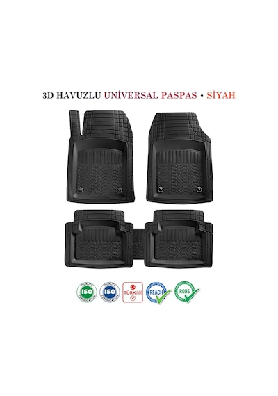 Ds Ds4 Crossback 2015-2018 Uyumlu 3d Havuzlu Paspas Takımı Pro Siyah