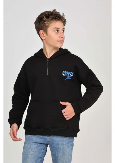 Toontoy Kids Toontoy Erkek Çocuk Create Baskılı Sweatshirt Siyah