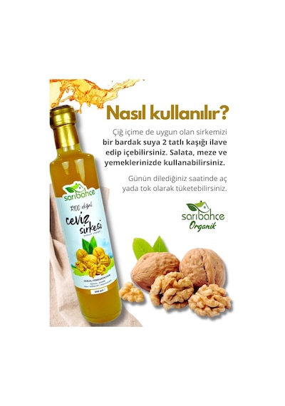 Ceviz Sirkesi 500 Ml - 4'lü Paket - Organik Doğal Fermantasyon