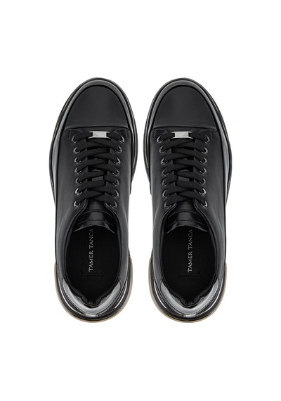 Tamer Tanca Erkek Hakiki Deri Siyah Sneakers & Spor Ayakkabı 381 23340 Erk Ayk Y26 Sıyah