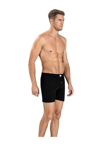Jiber Erkek Siyah Havlu Kemer Pamuklu 6'Lı Boxer 127