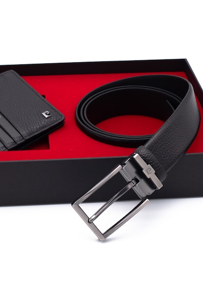 Pierre Cardin Deri Cüzdan & Kemer İkili Set Pc100f-0205f6d Siyah