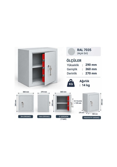 Sitco Ps290 Anahtarlı Kasa