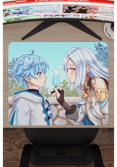 Chongyun Genshin Impact Anime Gacha V5 - 48x40 Xl Gaming Mouse Pad Fare Altlığı