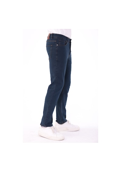 Blayn Jeans Erkek Tint Efekt Diz İzi Yapmayan Pamuklu Esnek Denim Jean Kot Pantolon Regular Kalıp Petrol Mavisi