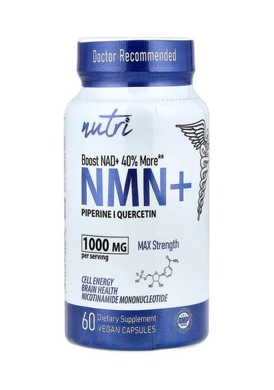 Nutri, Nmn+ Max Strength Nicotinamide Mononucleotide 60 Vegan Caps