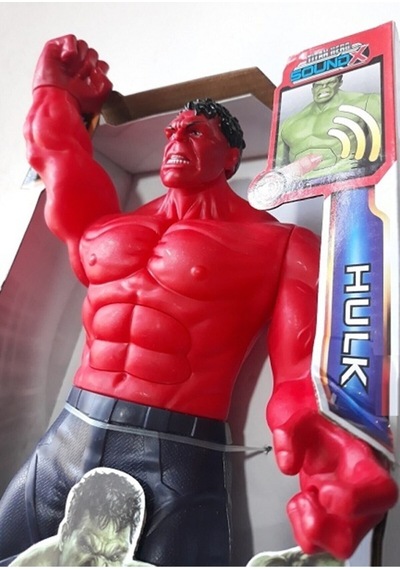 Kırmızı Hulk Figür Avengers Kırmızı Hulk Sesli Işıklı 30 Cm Hulk