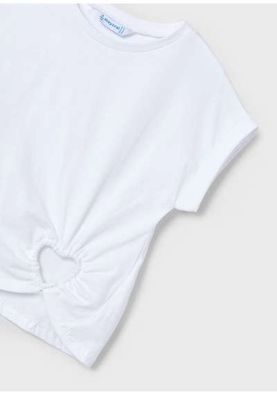 Mayoral Kız Çocuk Crop T-shirt 3006m Beyaz