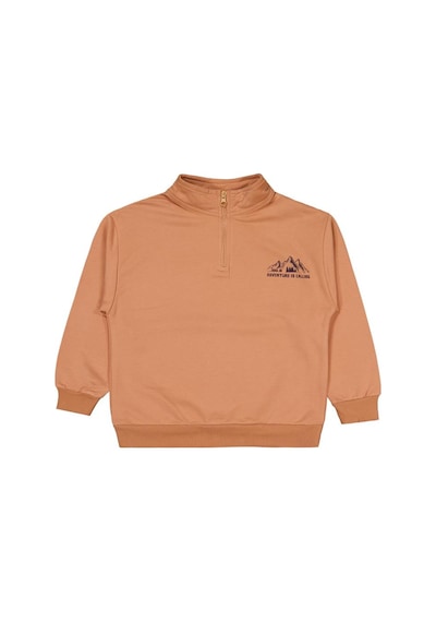 Civil Boys Mountaın Baskılı 6-9 Yaş Sweatshirt - Turuncu Tarçın