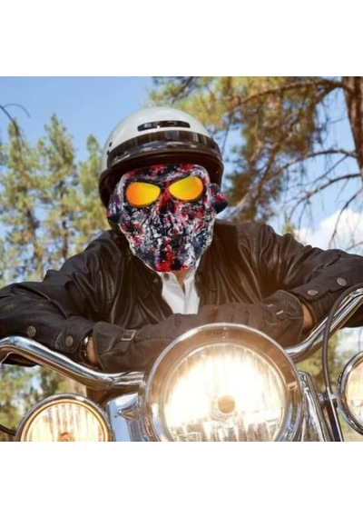 Forte Gt Tex 710 Jet Maske Bisiklet Motosiklet Kayak Çok Amaçlı Sarı Cam Aynalı Gözlük Çok Renkli
