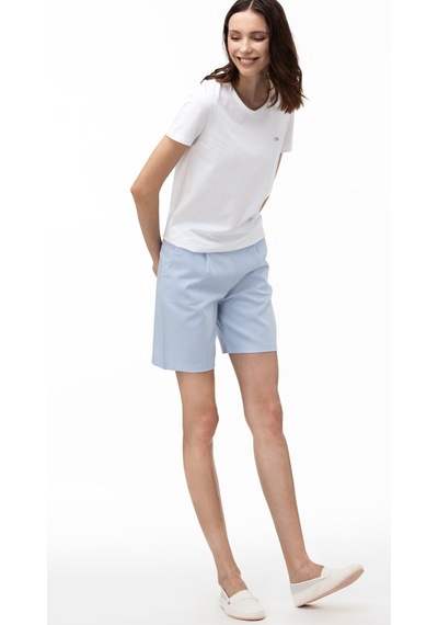 Lacoste Women's Cotton Shorts Kadın Cepli Şort Açık Mavi
