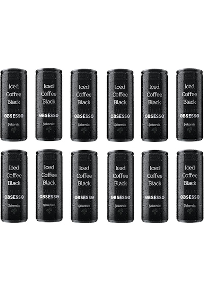 Obsesso Şekersiz Soğuk Kahve 250 Ml X 12 Adet Hazır