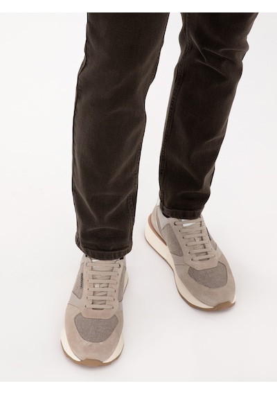 Cacharel Bej %100 Deri Sneaker Ayakkabı
