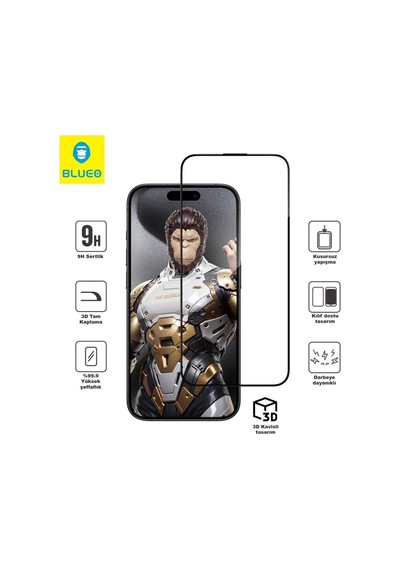 Apple Uyumlu   iPhone 17 / 17 Pro Uygulama Aparatlı 3d Kavisli İnce Tam Kaplayan Hd Cam Ekran Koruyucu