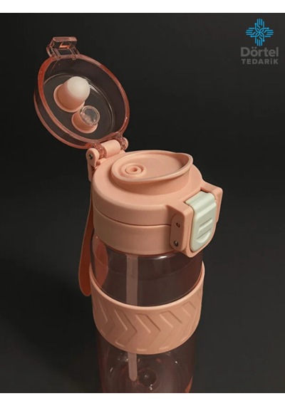 H2o Kilitli Kapaklı Tritan Suluk 1000 Ml Bpa İçermez, Sızdırmaz, Dayanıklı Spor Ve Günlük Matara Pembe