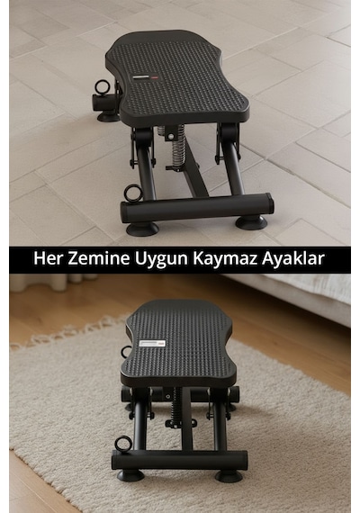 T-233 Kayak Egzersiz Aleti / Lcd Ekran / Vakumlu Ayaklar / Direnç Lastiği Siyah
