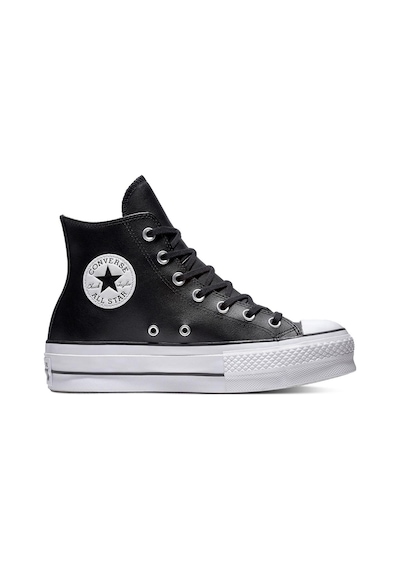 Converse Chuck Taylor All Star Leather Platform Kadın Günlük Ayak Siyah
