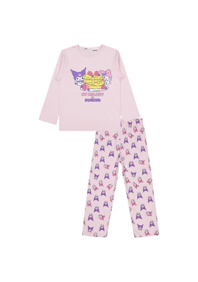 Kuromi 6-9 Yaş Pijama Takımı Pembe