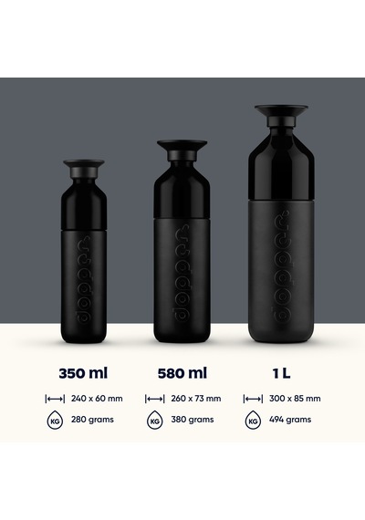 Dopper Insulated Yalıtımlı Termos Şişe 350 Ml - Gece Siyahı Siyah