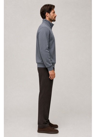 Redline Runi Basic Regular Fit Pamuklu Kışlık Sweatshirt Antrasit Antrasit