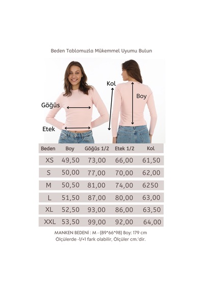 Likralı Pamuk Tişört-slim Fit -pudra Pudra
