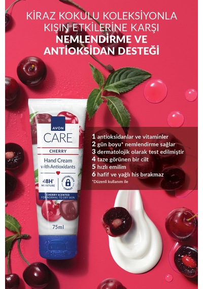 Care Kiraz Kokulu El Kremi 75 Ml. Üçlü Paket