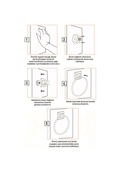 Delmeye Son Yapışkanlı Banyo Mutfak Havluluk Askısı Krom Y-612 Diğer