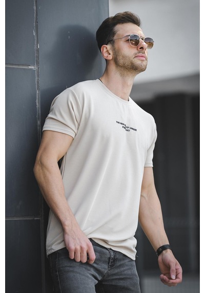 Ft New Club Baskılı Otoban Bisiklet Yaka Likralı Slim Fit Erkek Tshirt Antrasit