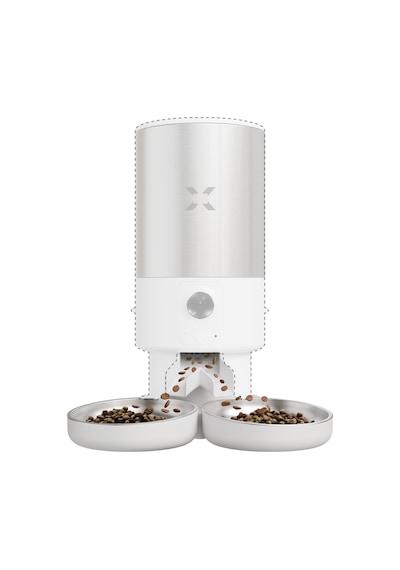 Xenon Smart Akıllı Mama Kabı Kameralı & Çift Kase Kiti Paslanmaz Çelik, 5l, Bpa Free, Sesli Görüş Destekli