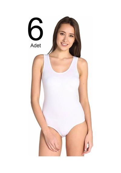 Tutku Kadın Karışık Renk 6'lı Paket Likralı Kancalı Çıtçıtlı Body Elf568t0149ccm6 001