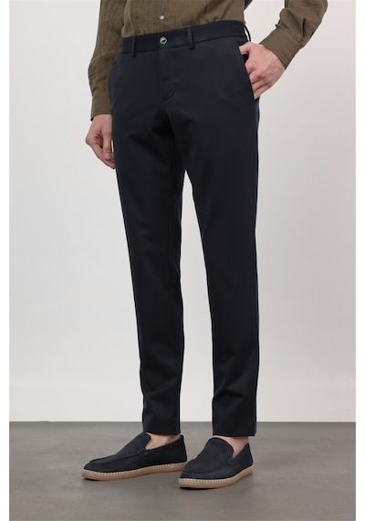 İmza Lacivert Yan Cep Örme Slim Fit Esnek Jogger Pantolon 1003260173