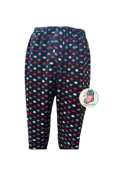 Cepsiz Kışlık Polar Kadın Pijama Altı Tek Alt Je32 - Çorap Hediye Siyah