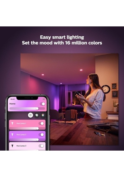 Philips Hue Tek Akıllı Ampul GU10 Beyaz ve Renkli Ambiyans - 929001953101