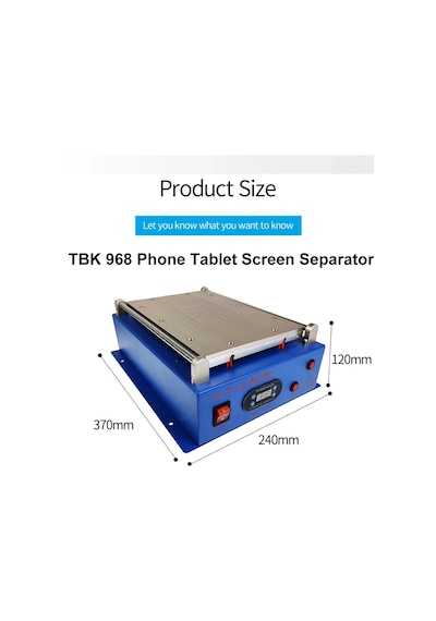 Tbk-968 500w 14 İnç Dahili Vakum Pompalı 2'si 1 Arada Ekran Ayırma Makinesi