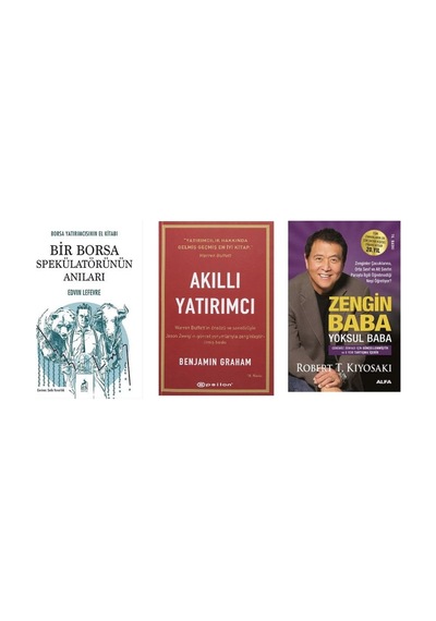 Bır Borsa Spekulatorun Anıları + Akıllı Yatırımcı + Zengın Baba Yoksul Baba 3 Set