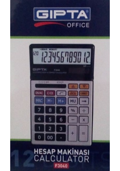 Gıpta F3040 Masaüstü 12 Hane Hesap Makinesi