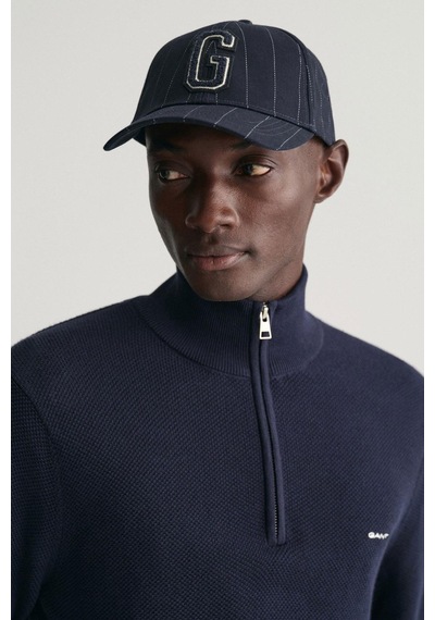 Gant Erkek Regular Fit Yarım Fermuarlı Kazak - Lacivert-10717 Evenıng Blue