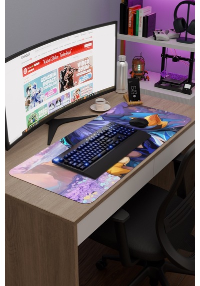 Ororon Genshin Impact Anime Oyuncu V3 - 90x40 Xxl Gaming Mouse Pad Fare Altlığı