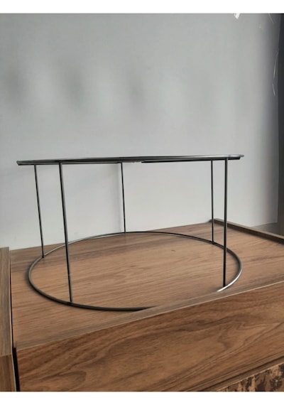 Abajur Ve Lambader Teli Çemberi 40 Cm Çap 20 Cm Yükseklik Büyük Boy Ham