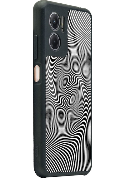 Xiaomi Redmi Note 11e Triptrance Wave Tasarımlı Glossy Telefon Kılıfı Siyah