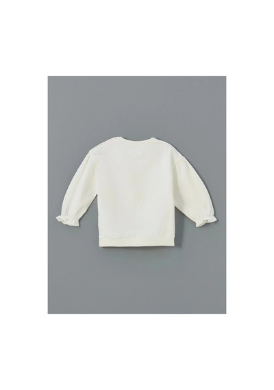 LC Waikiki Lcw Baby Ekru Bisiklet Yaka Kiraz Baskılı Kız Bebek Sweatshirt Ve Tayt 2'li Ecru
