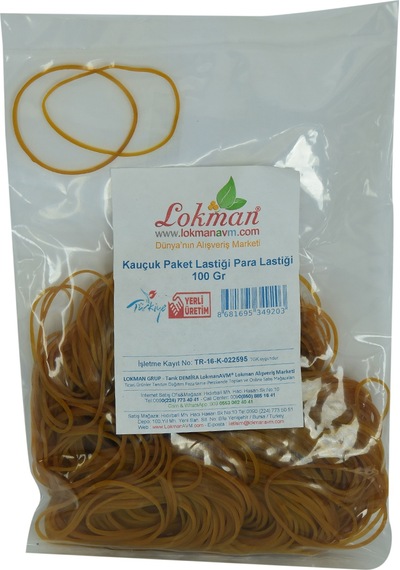 Lokman Avm Kauçuk Paket Lastiği Para Lastiği 100 G Paket
