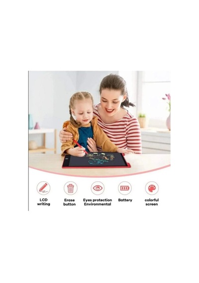 Kalem Stylus 12 Inc Renkli Lcd Grafik Dijital Kalemli Çizim Tableti Yazı Tahta Not Yazma Eğitim Tableti Kırmızı Diğer