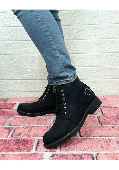 Voyager 4327 Bağacaklı Fermuarlı Aksesuarlı Hakiki Deri Erkek Bot