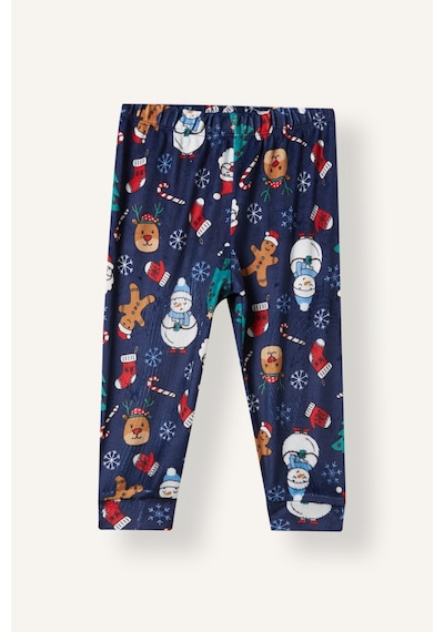 Defacto Bisiklet Yaka Baskılı Kadife 2li Pijama Takımı Erkek Bebek I2474a526cwnv256 Lacivert-nv256