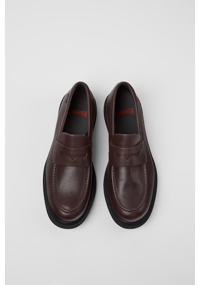 Camper Norman Deri Erkek Loafer Ayakkabı K101001-005 Kahve