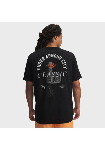 Under Armour 60/40s City Classic Erkek Siyah Polo Yaka Tişört